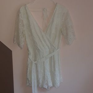 White lace romper